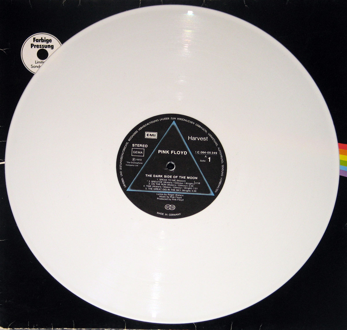High Resolution Photo #3 pink floyd dark side moon white vinyl 